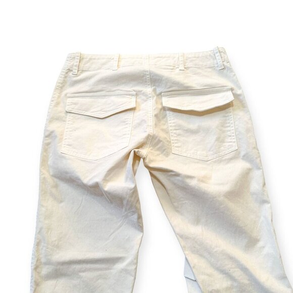 Nili Lotan Cropped Military Pants, Eggshell, Size 0, Ankle Zip, NWT - Picture 10 of 16